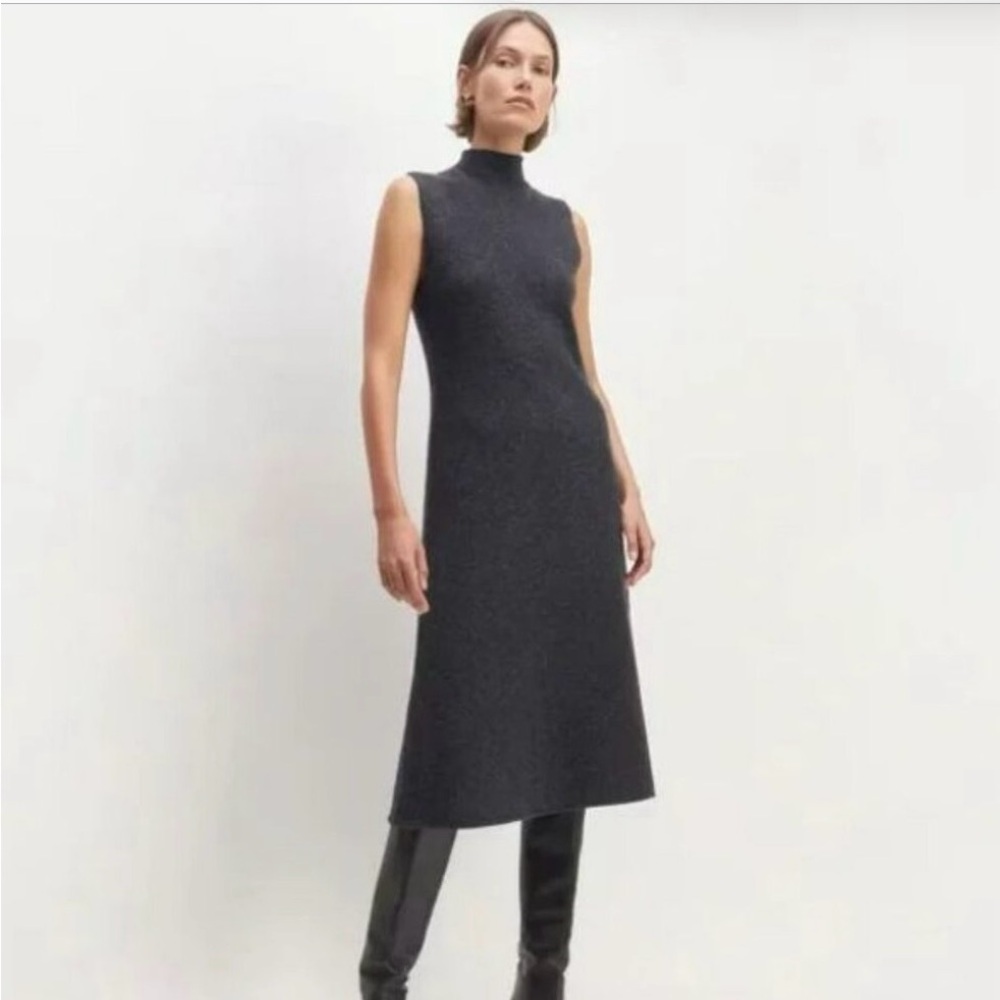 Everlane Charcoal Sleeveless Midi Dress